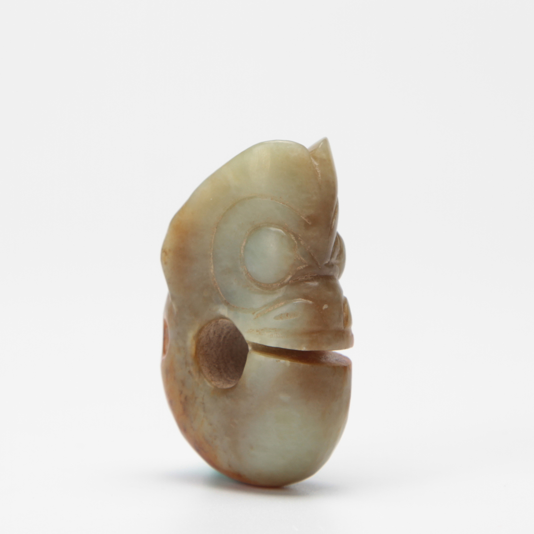 Russet Jade Carving of a Mythical Bird